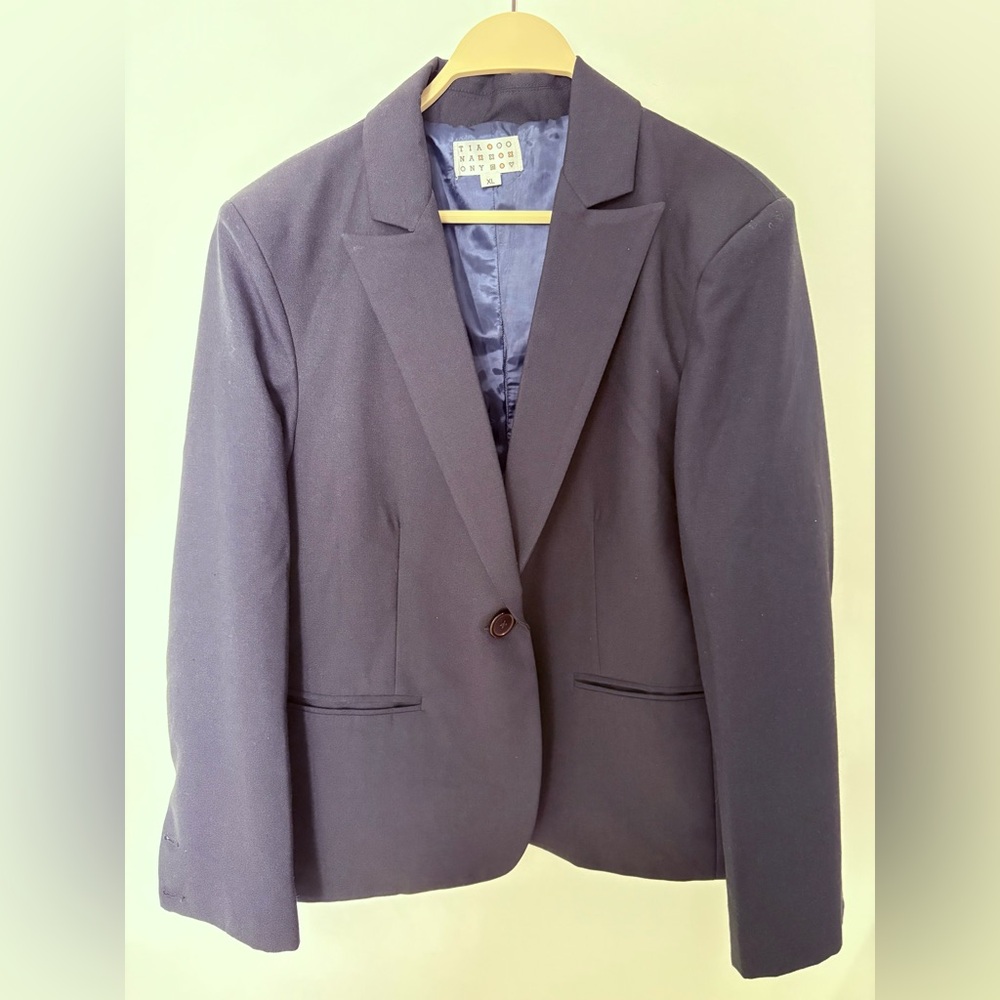 Navy Blue bead Embroidered Blazer Bee Jacket. Never worn - Picture 4 of 6